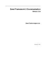 Zend Framework 2 Documentation