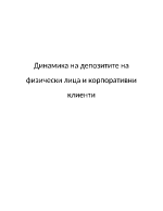 Динамика на депозитите на физически лица и корпоративни клиенти