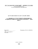 Анализ на структурното изменение на осъдените лица в България по възраст 2000-2005 г