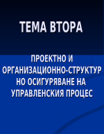 ПРОЕКТНО И ОРГАНИЗАЦИОННО-СТРУКТУРНО ОСИГУРЯВАНЕ НА УПРАВЛЕНСКИЯ ПРОЦЕС