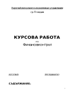 Финансов контрол Принципи на разходи на фирмата