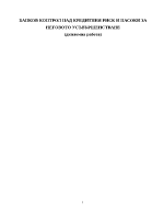 Банков контрол над кредитния риск и насоки за неговото усъвършенстване