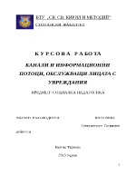 КАНАЛИ И ИНФОРМАЦИОННИ ПОТОЦИ ОБСЛУЖВАЩИ ЛИЦАТА С УВРЕЖДАНИЯ