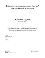 Тенденциите в равнището на безработица в България за периода 1995-2005 г