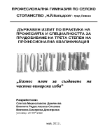 Бизнес план за създаване на частна винарска изба