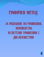 Графичен метод за решаване на линейни уравнения