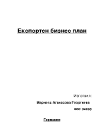 Експортен бизнес план на козметичната фирма Рубелла