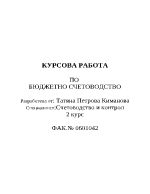 Курсова работа по Бюджетно счетоводство