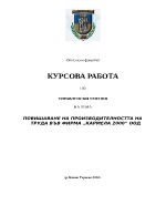 Повишаване на производителността на труда във фирма