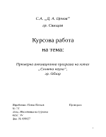 Примерна анимационна програма в хотел