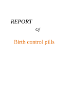 Bitrh control pills