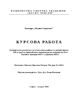 Сравнителен анализ на състезателната дейност в дисциплината 100 м гръб от европейските първенства по плуване на 25 м басейн в Aнтверп 2001 г и Дъблин 2003 г