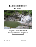 Маркетингово проучване на Бутилираща компания Стара планина