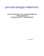 Курсов проект по управление на продажбите