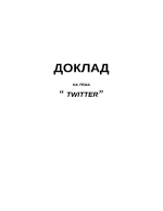 Доклад Тwitter