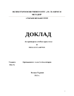 Доклад за проведена учебна практика в мебелна фирма