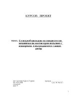 Eлектрообзавеждане на повдигателен механизъм на мостов кран изпълнен с асинхронен електродвигател с навит ротор