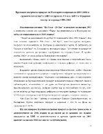 Брутният вътрешен продукт на България в периода на 2001-2002 в сравнителен аспект с БВП от края на ХХ век БВП в Аграрния сектор за периода 1999-2002