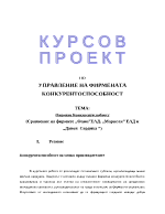 Реферат по управление на фирмената конкурентноспособност