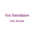 Клас Паякообразни