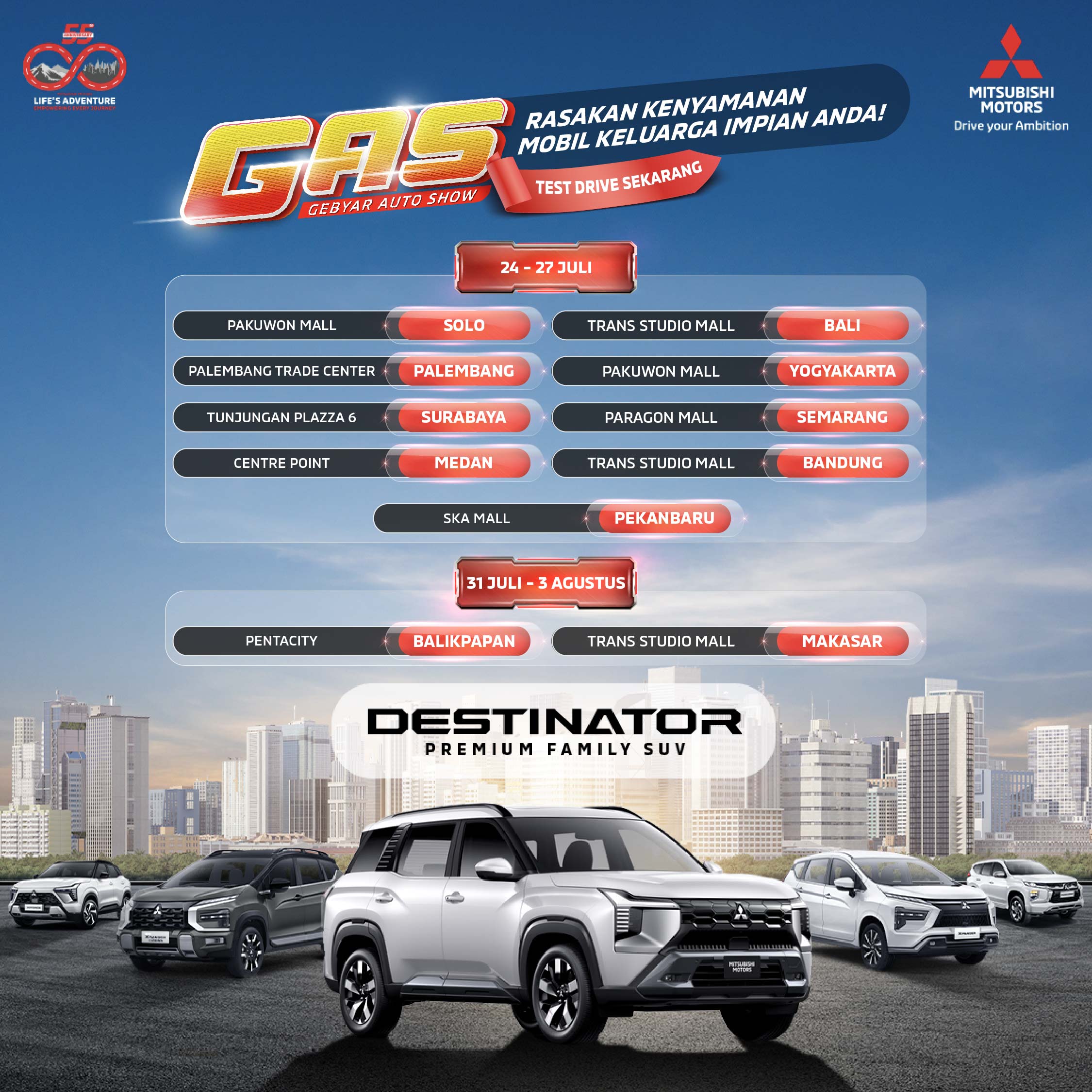 Jadwal Pameran Mitsubishi Motors Juli 2025