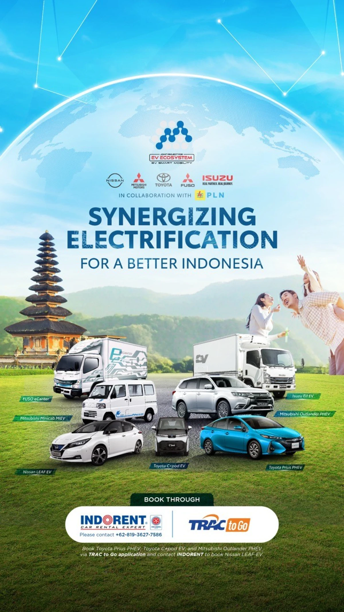 Dukung Usaha Penurunan Emisi Karbon Melalui Popularisasi Teknologi Elektrifikasi: 5 Brand Otomotif Mulai Operasikan Ekosistem Elektrifikasi “EV Smart Mobility – Joint Project” di Bali