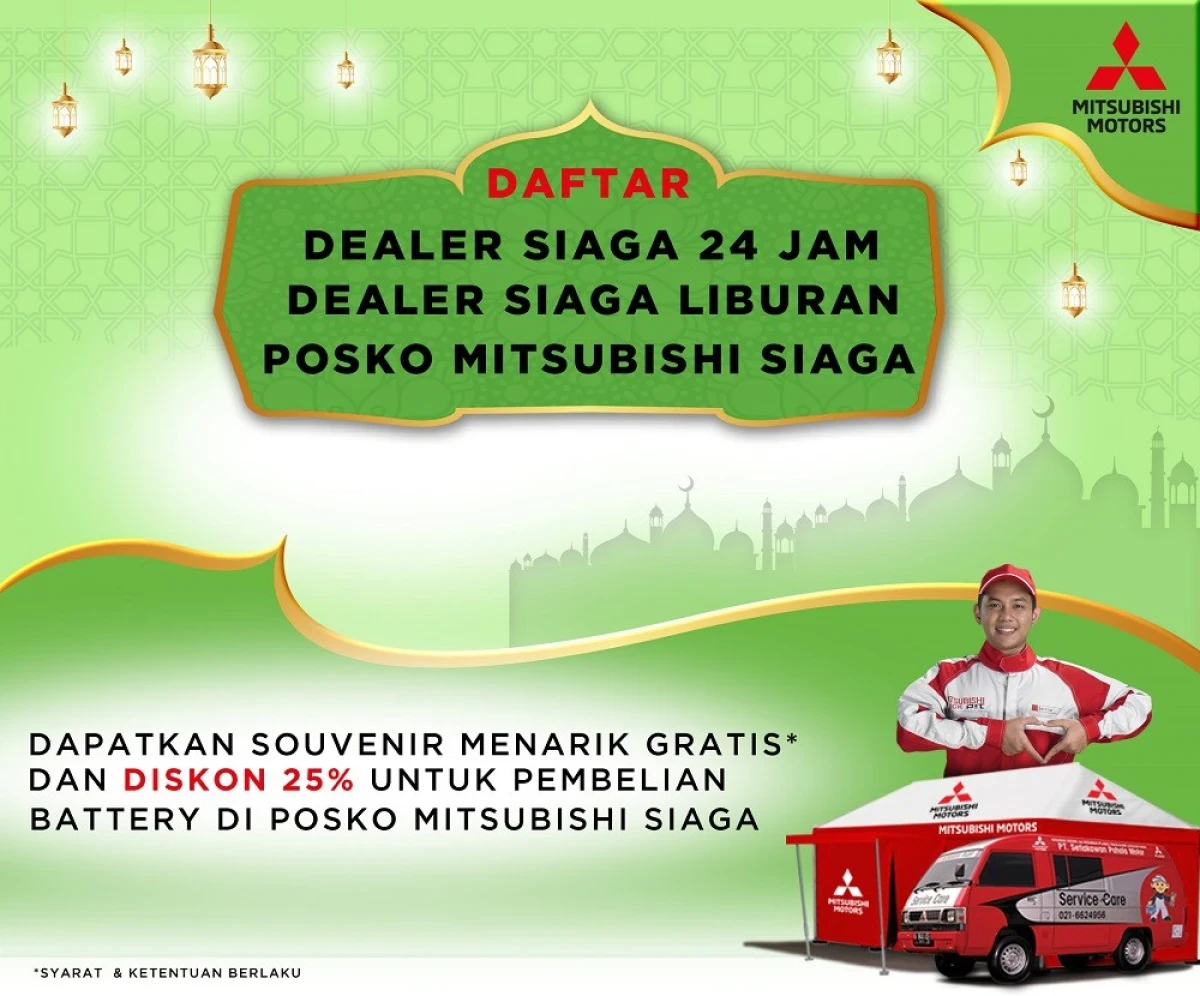 Daftar Posko SIAGA dan Bengkel Siaga 24 Jam Mitsubishi Pada Lebaran 2018