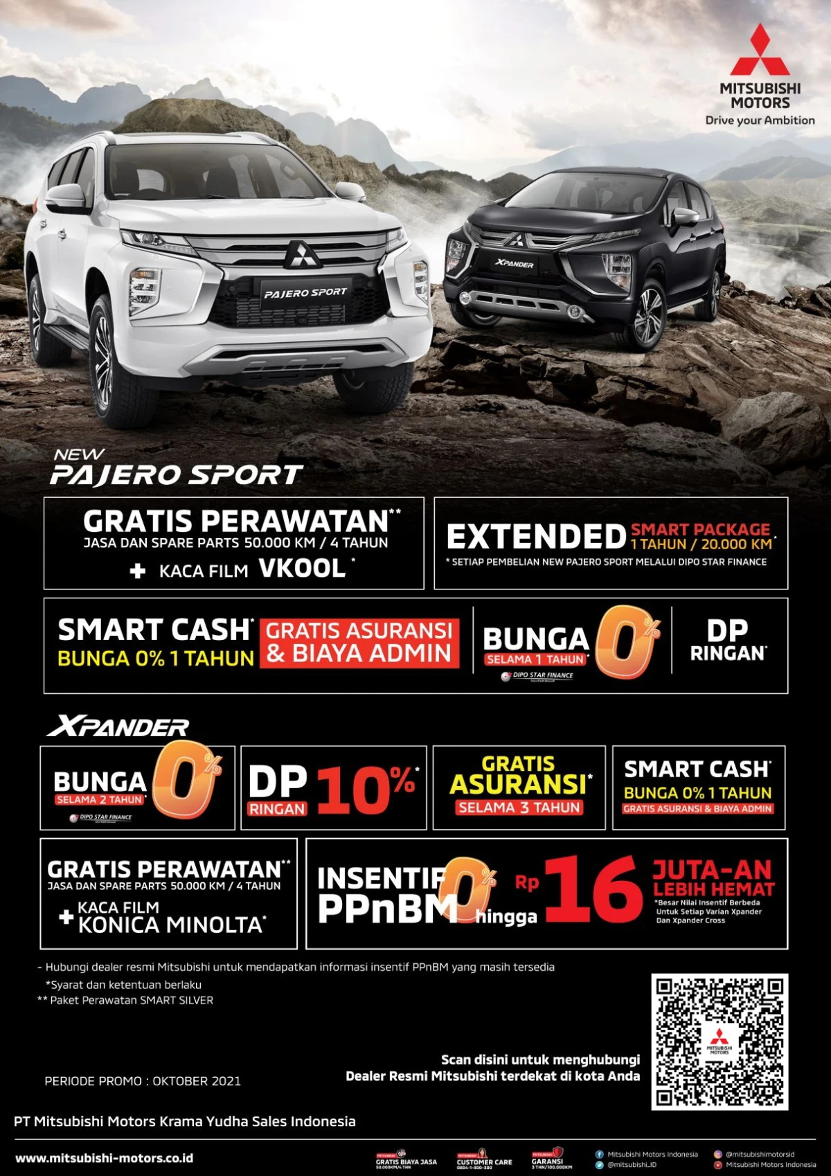Benefit Pembelian Kendaraan Mitsubishi Motors di Bulan Oktober 2021