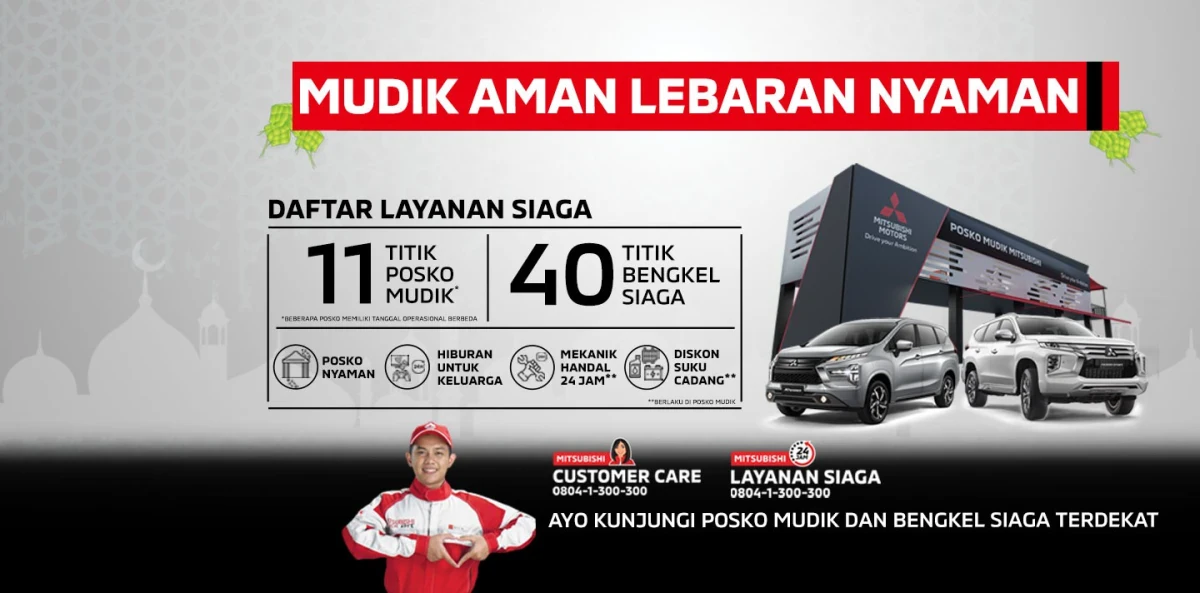 Posko Mudik dan Bengkel Siaga Mitsubishi Motors