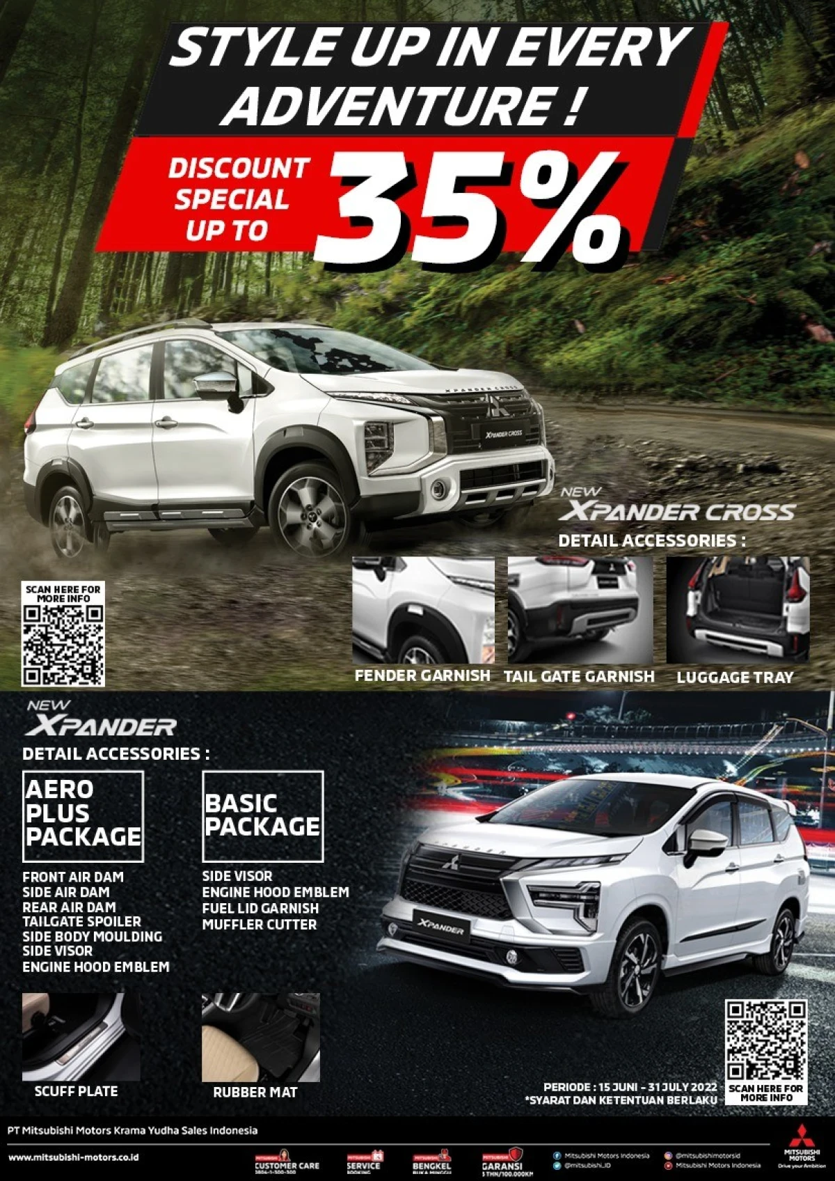 MMKSI Berikan Diskon Menarik Untuk Pembelian Part Aksesoris Untuk Model Xpander dan Xpander Cross Melalui Accessories Campaign