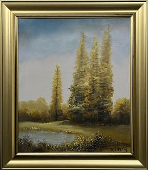 Krystyna Skupin-Petrow(1939-2000), ''Pejzaż ze stawem''