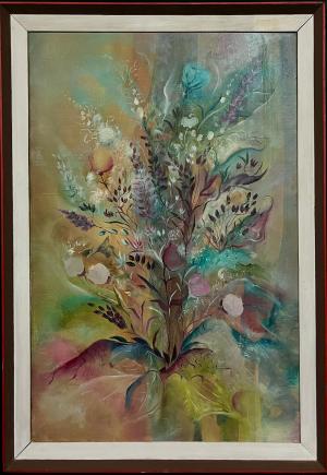 Krystyna Skupin-Petrow(1939-2000), ''Bukiet egzotycznych kwiatów''