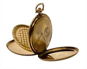 Złoty zegarek kieszonkowy Art Deco IWC Schaffhausen (International Watch Co)