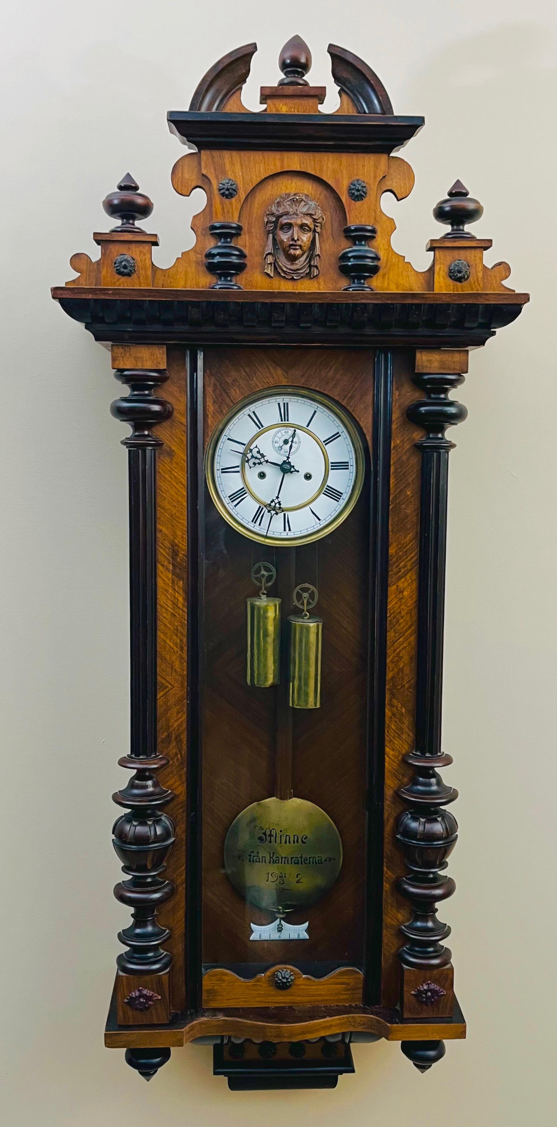 Dekoracyjny zegar wiszący wiedeński