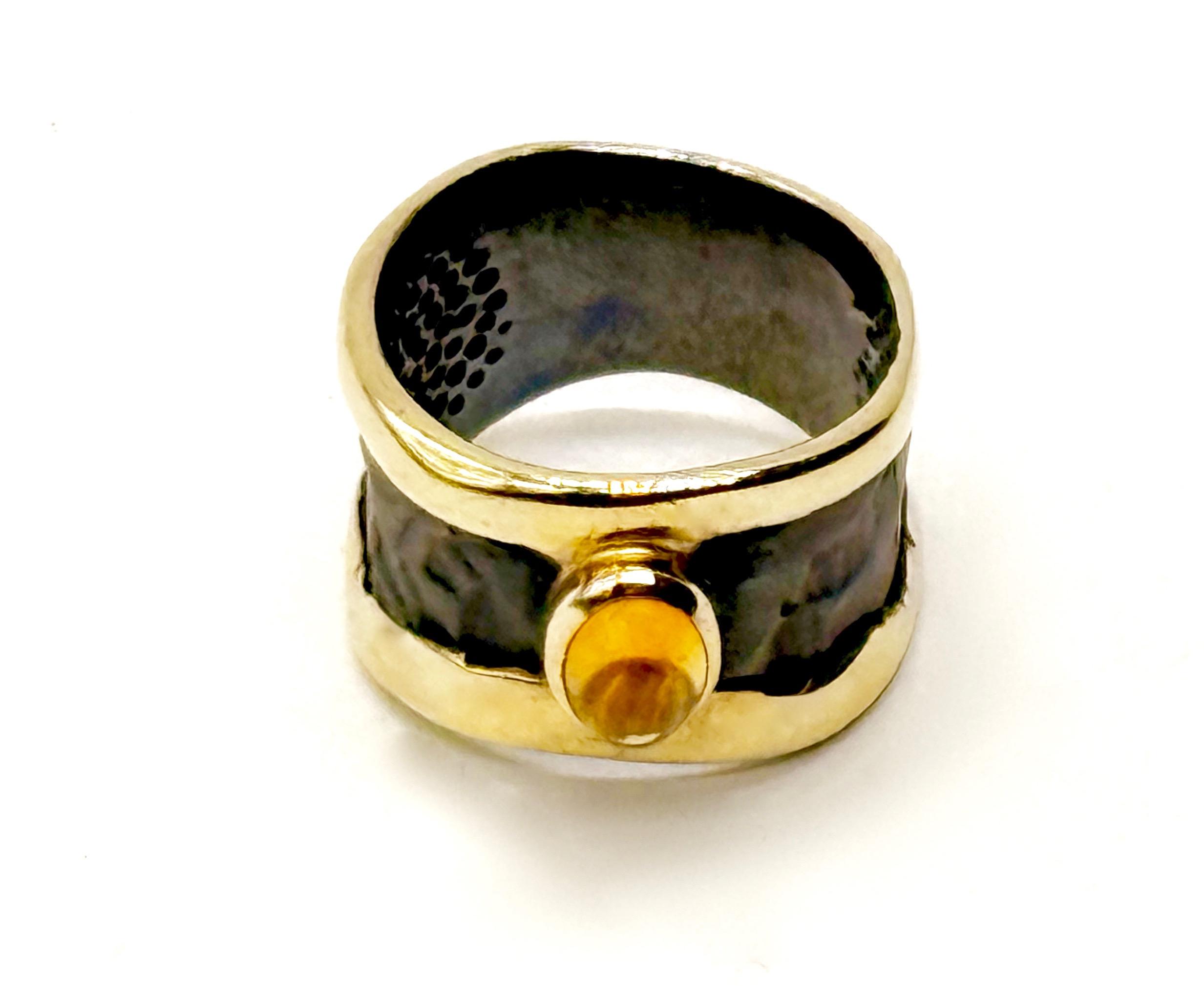 German Kabirski , Srebrny pierścionek z cytrynem