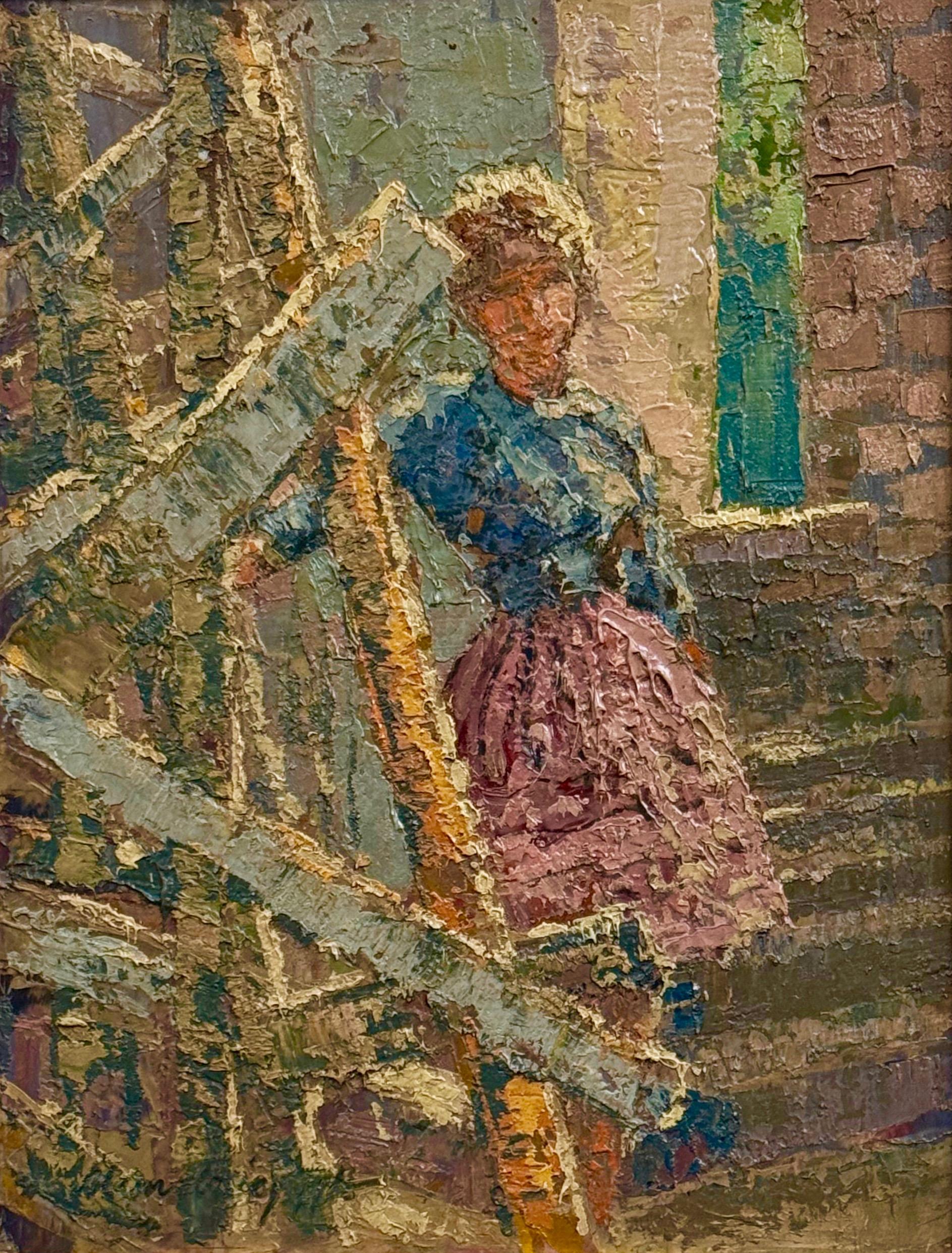 Nieustalony malarz, ''Portret kobiety przy rusztowaniu''