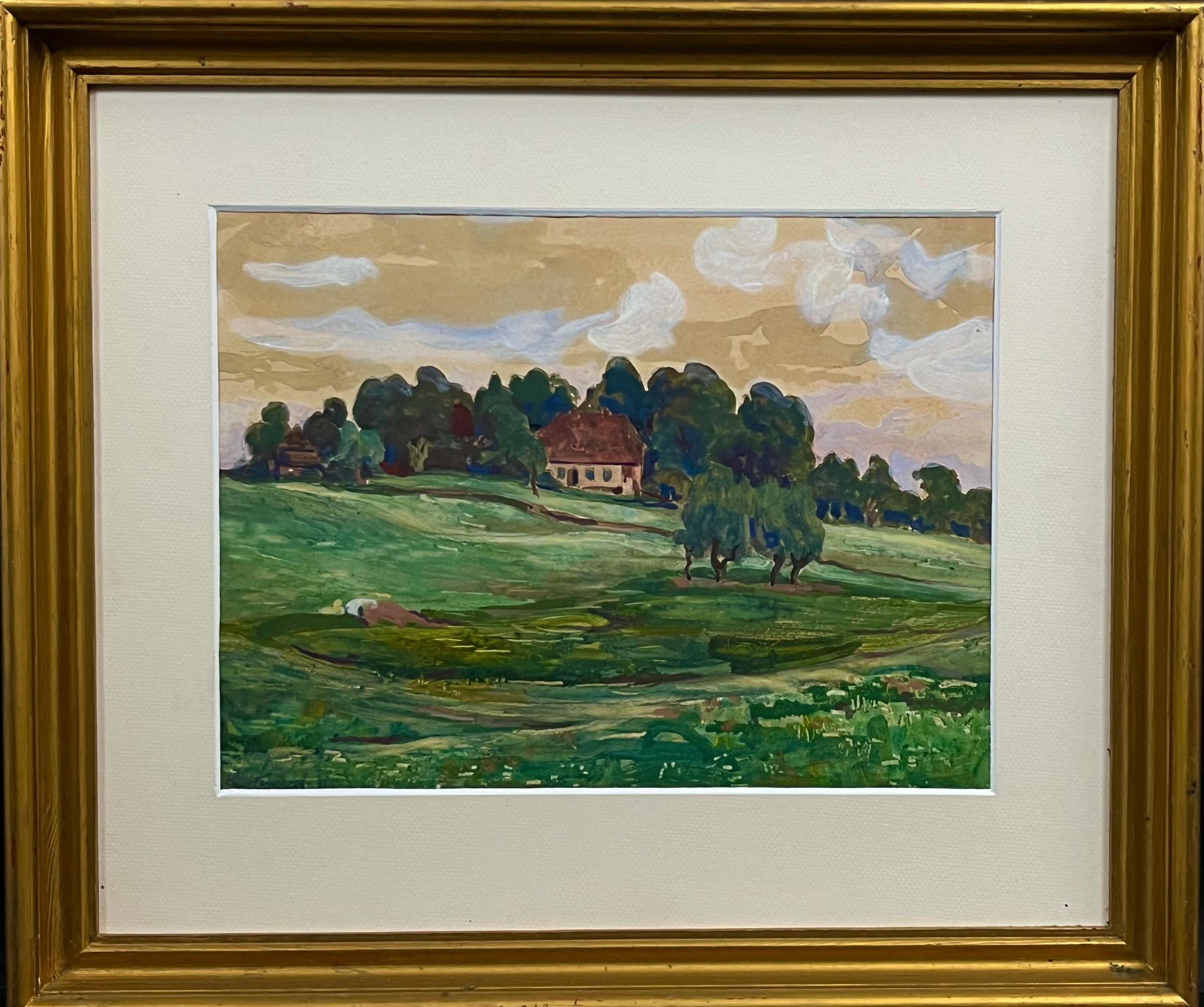 Nieustalony malarz, ''Pejzaż z dworkiem w parku''