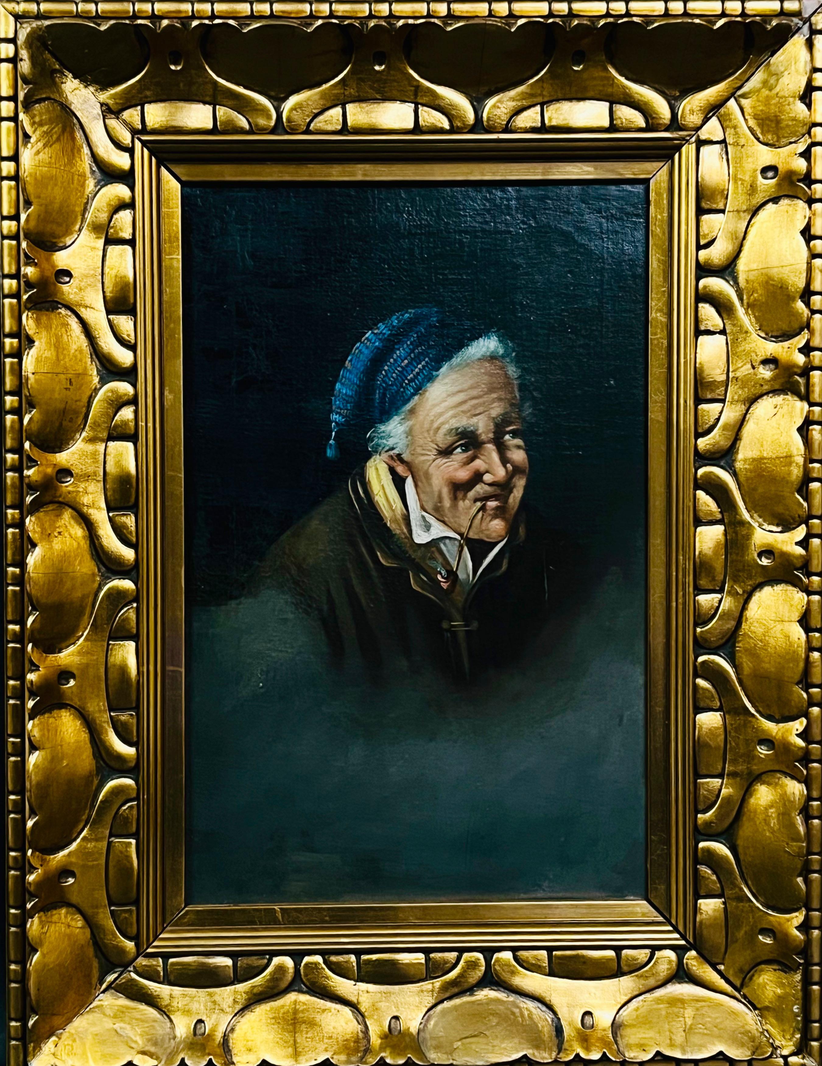 Nieustalony malarz "Portret palącego fajkę"