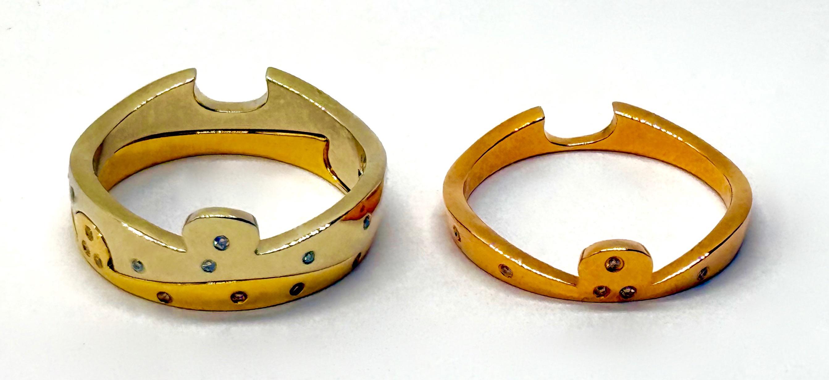 Złoty pierścionek, złoto pr. 0,750, masa łączna 12,21 g