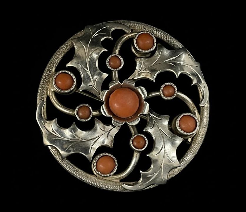 Zestaw 3 broszek i wisior ze srebra