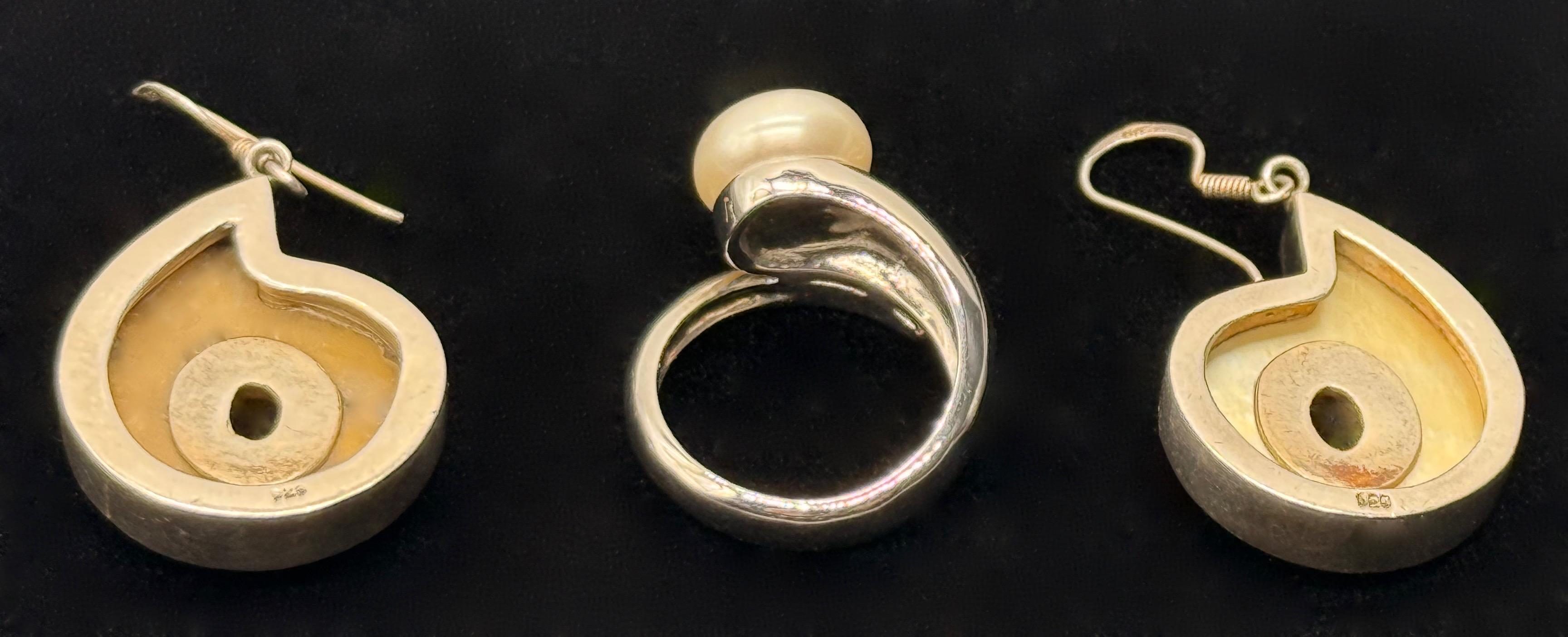 Srebrny zestaw biżuterii - 2 sztuki