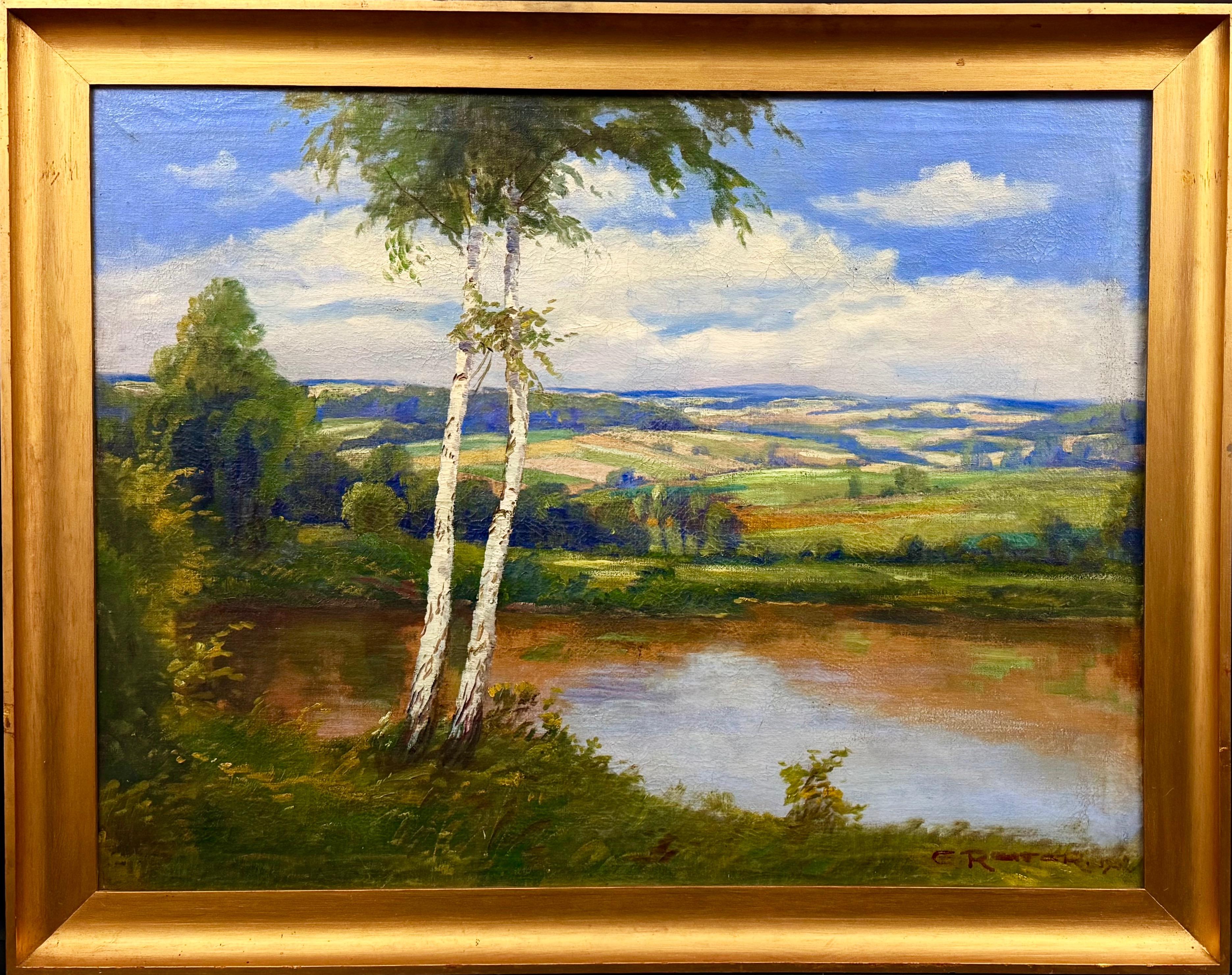 Nieustalony malarz, ''Pejzaż leśny z jeziorem''