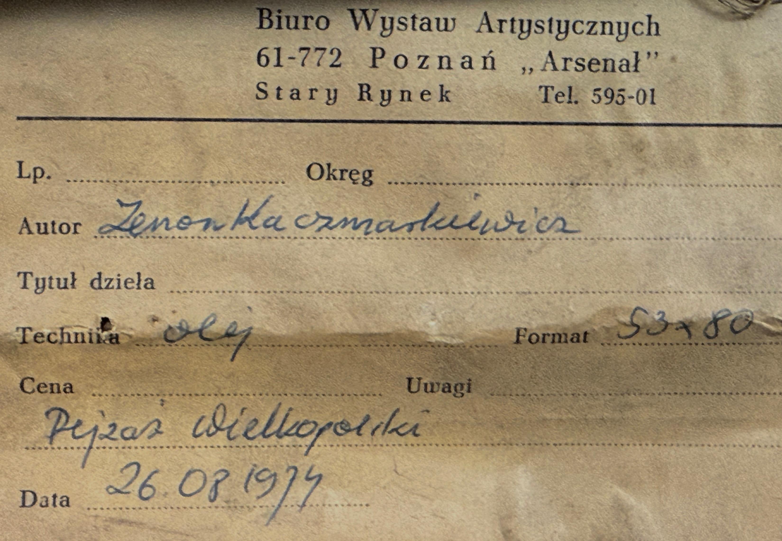 Zenon Kaczmarkiewicz (1926-1993),''Pejzaż wielkopolski''