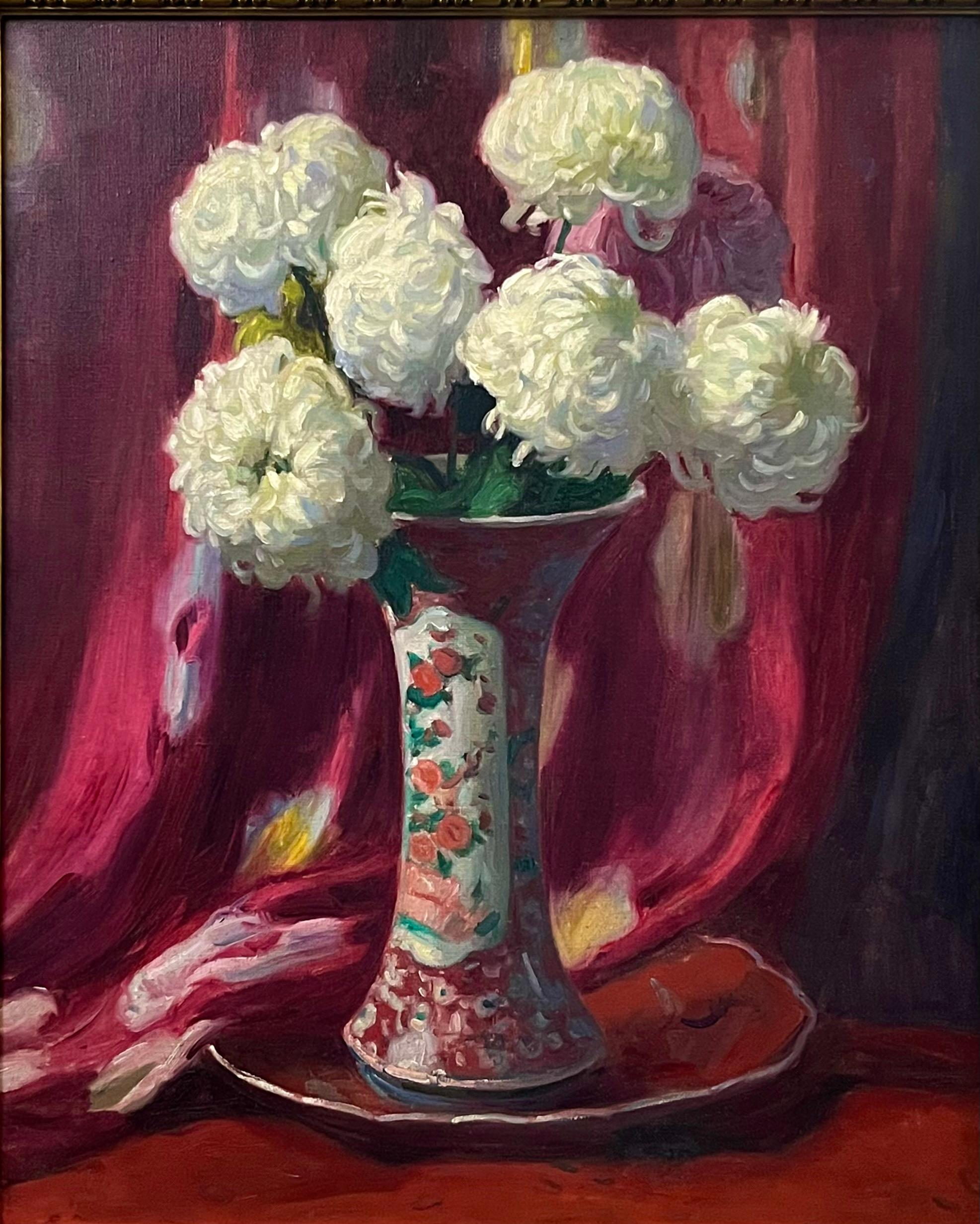 Władysław Majewski(1881-1925), ''Chryzantemy w wazonie''