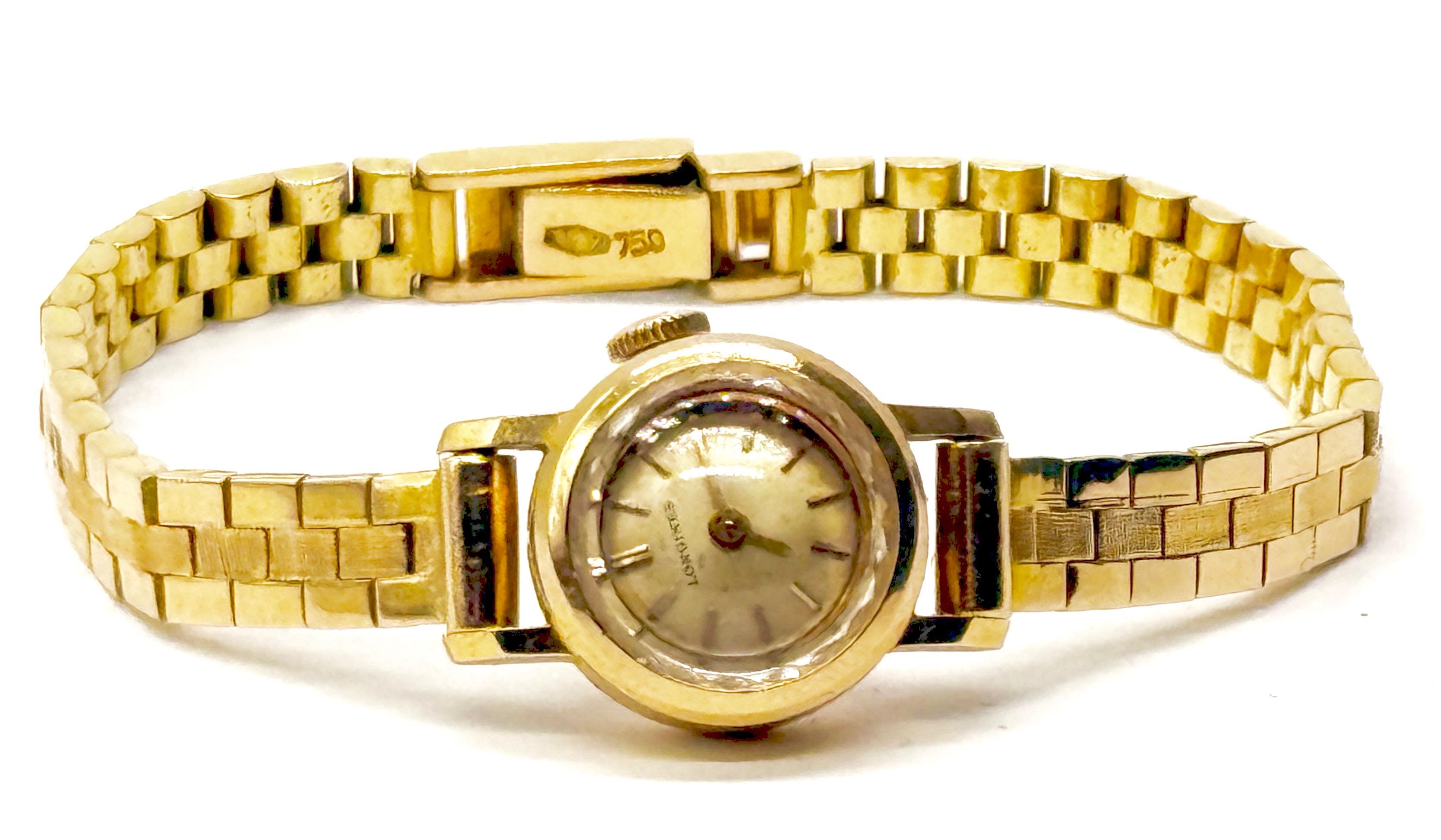 Złoty zegarek Longines ze złotą bransoletą, masa łączna 24 g