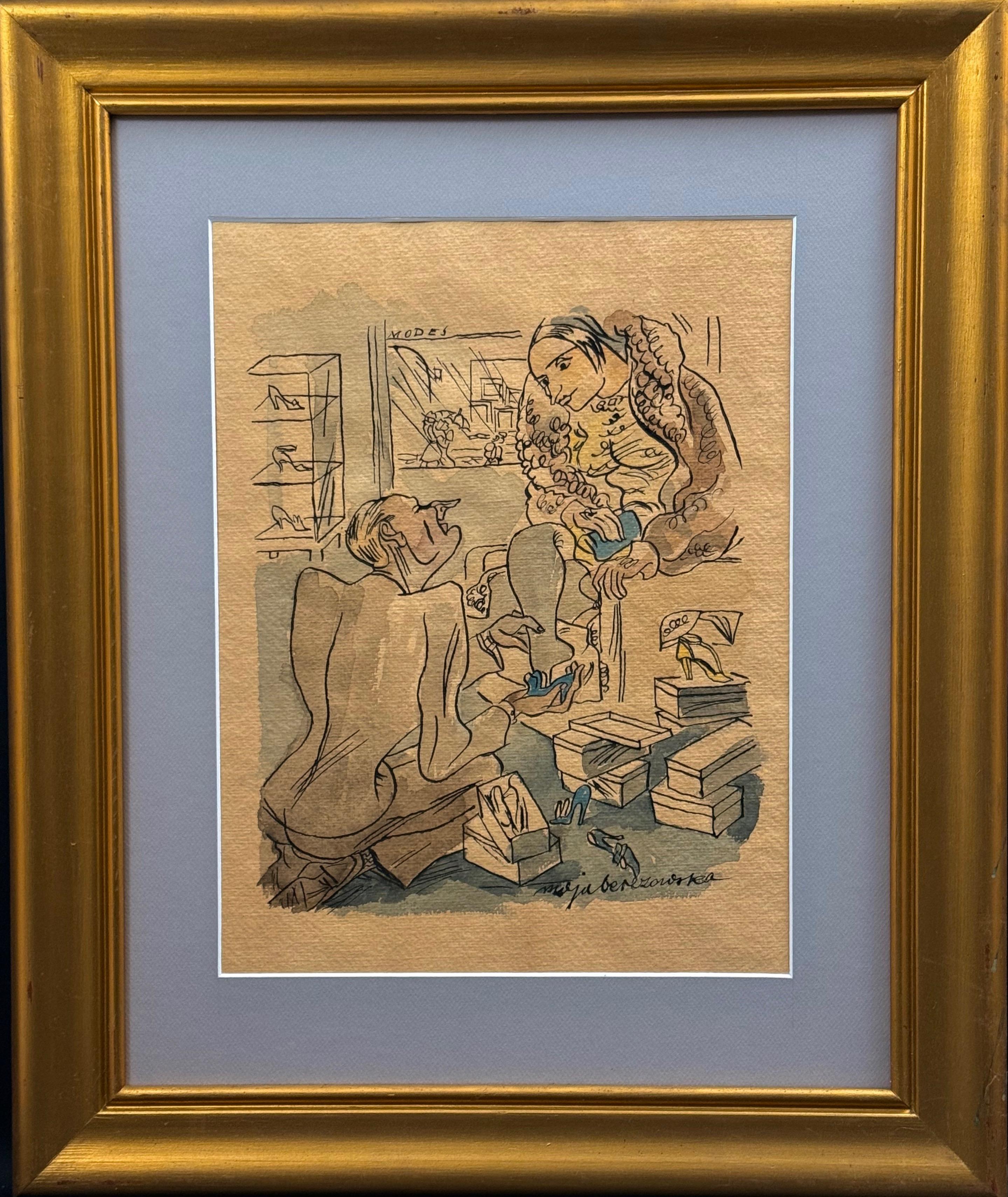 Nieustalony naśladowca, ''Scena rodzajowa w sklepie obuwniczym''