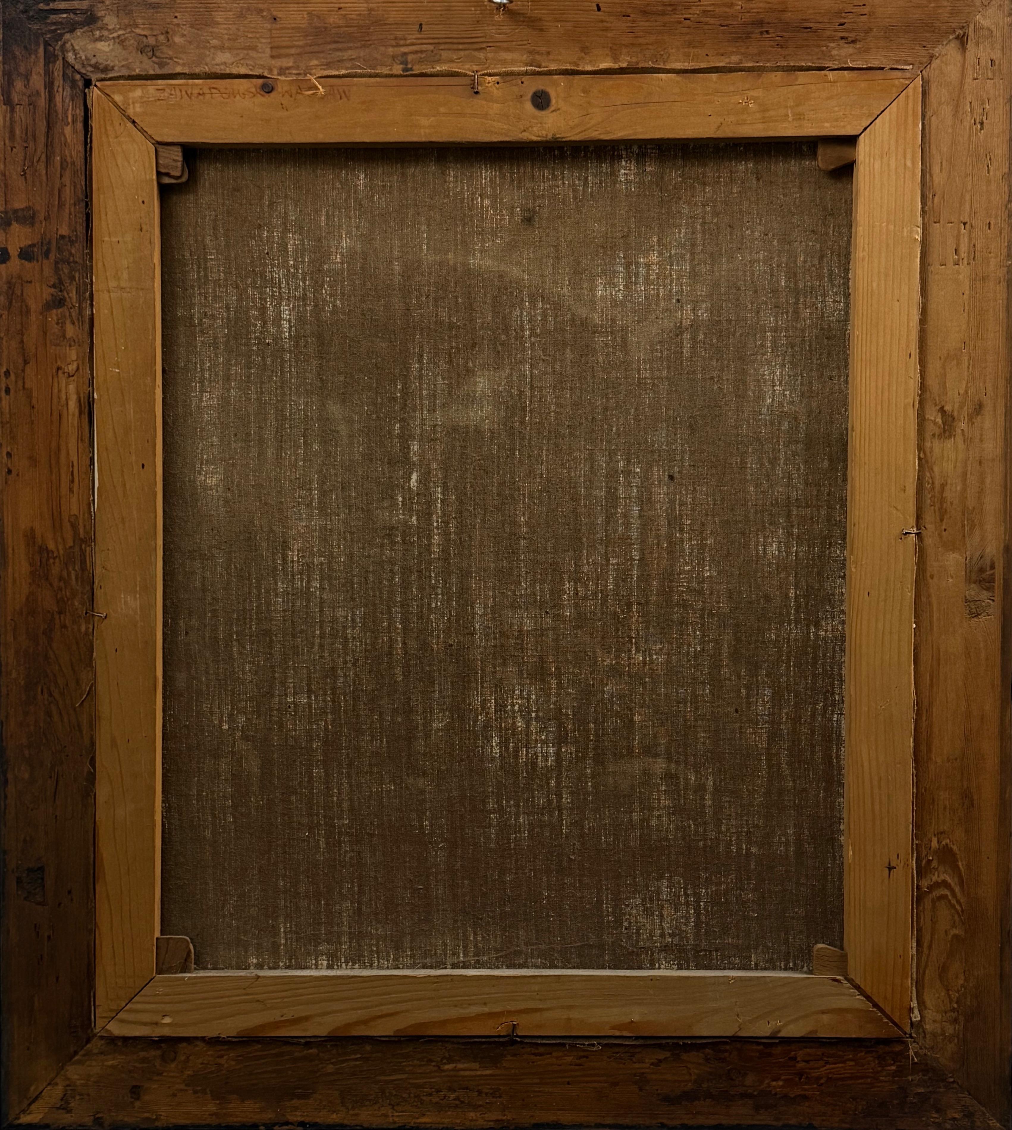 Nieustalony malarz, ''Pejzaż górski z chatami i piechurem''