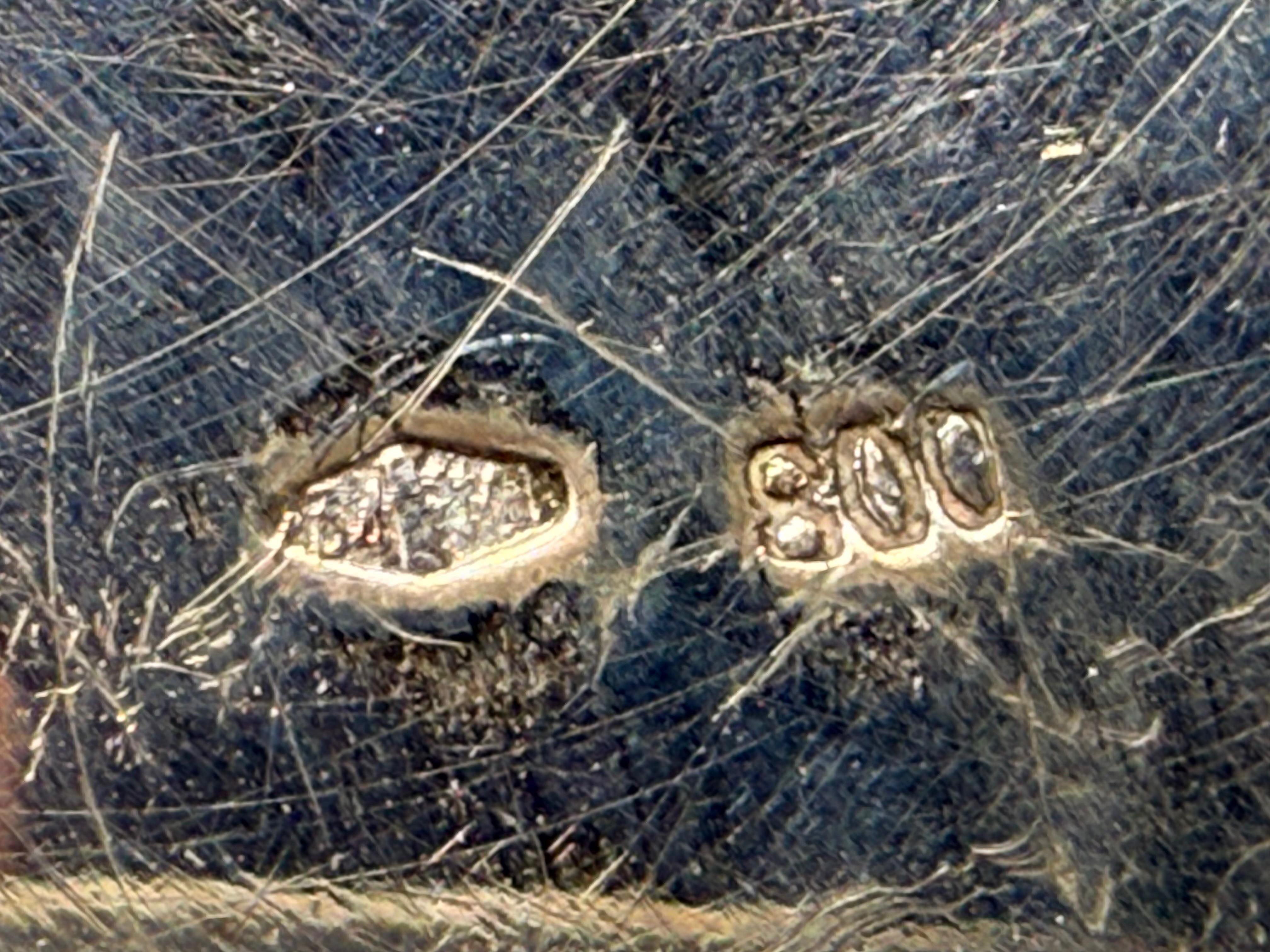 Srebrna patera wielolistna , masa 1234 g