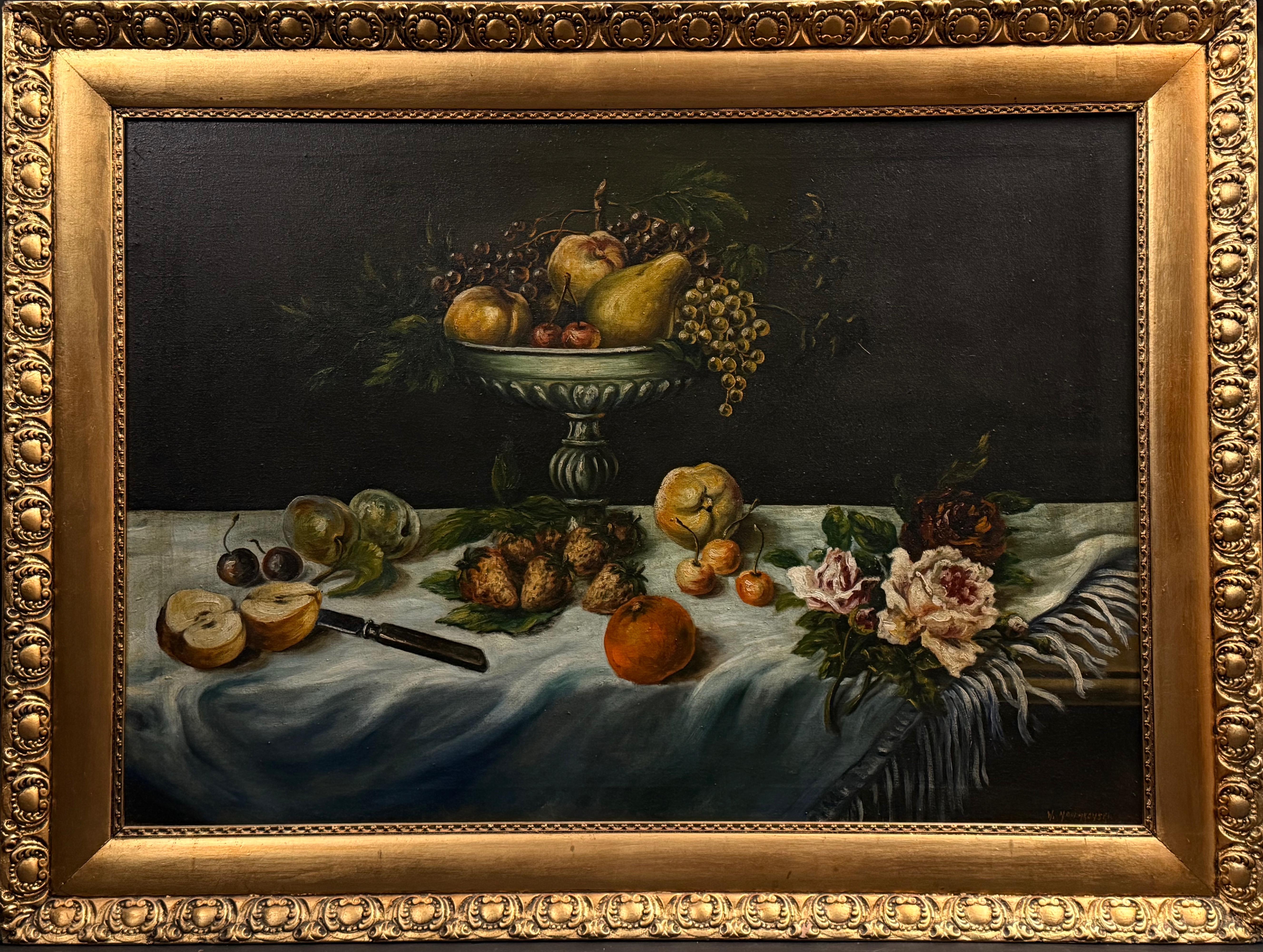 W.Nowakowski, ''Martwa natura z różami''