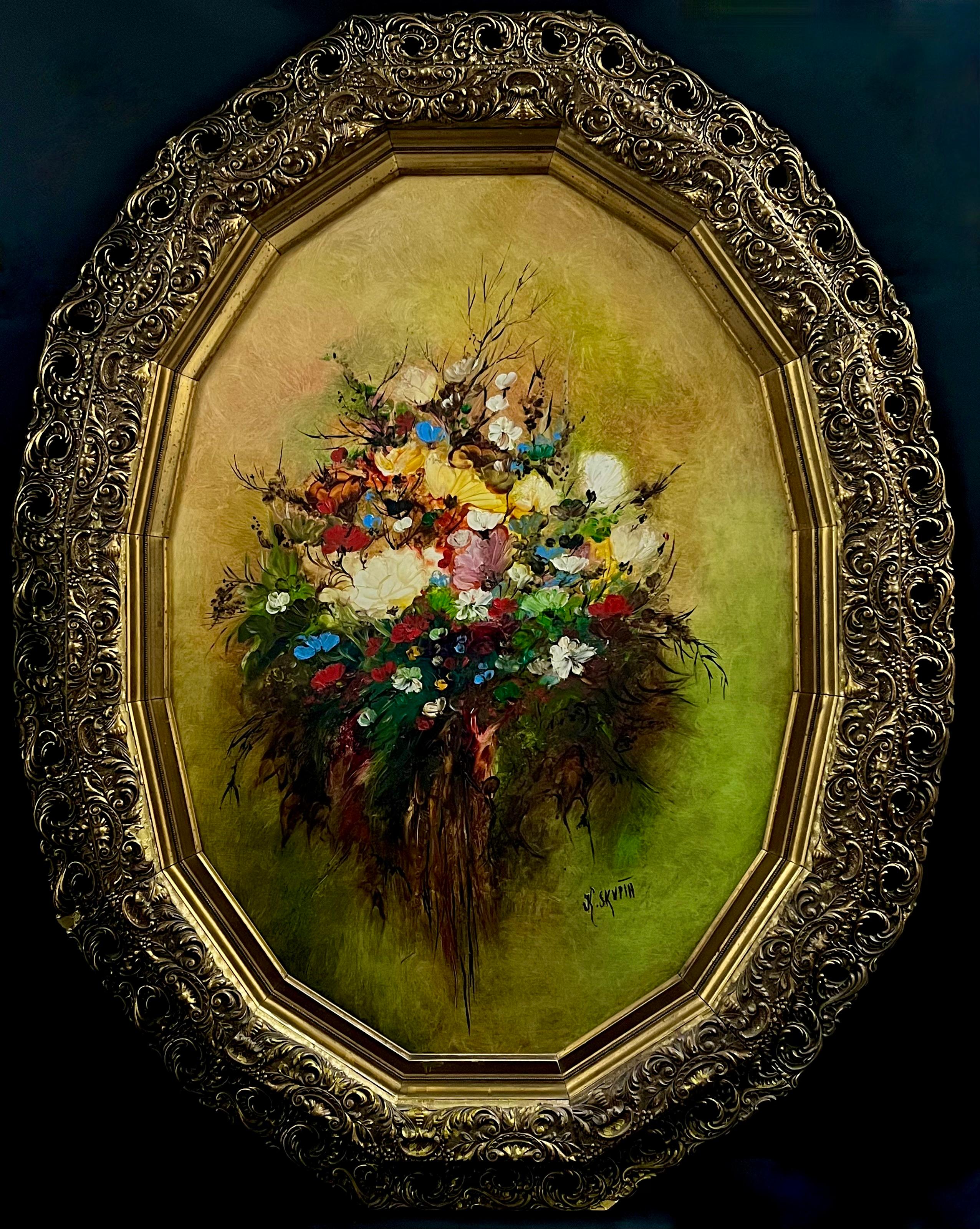 Krystyna Skupin-Petrow(1939-2000), ''Bukiet kwiatów w wazonie''